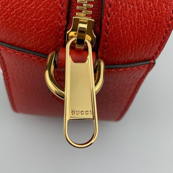 NIB Gucci GG Supreme & Red Leather Apple Shoulder Bag - Picture 10 of 15